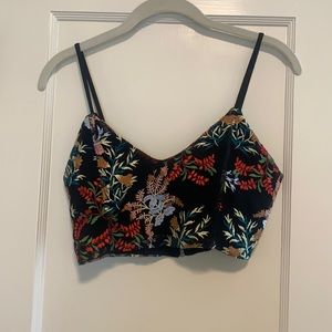 Urban outfitters floral print crop top